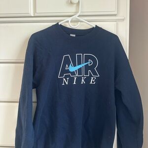 Navy Blue Crew Neck With Nike Air Logo